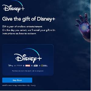Disney Plus Subscription Gift Card
