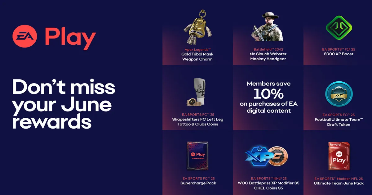 EA Play June Member Rewards