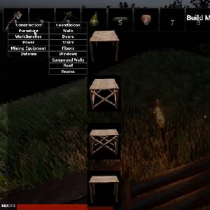 Endure or Perish - Menú de Construcción