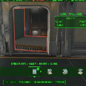 Fallout 4 Vault-Tec Workshop - Pared de la Clínica