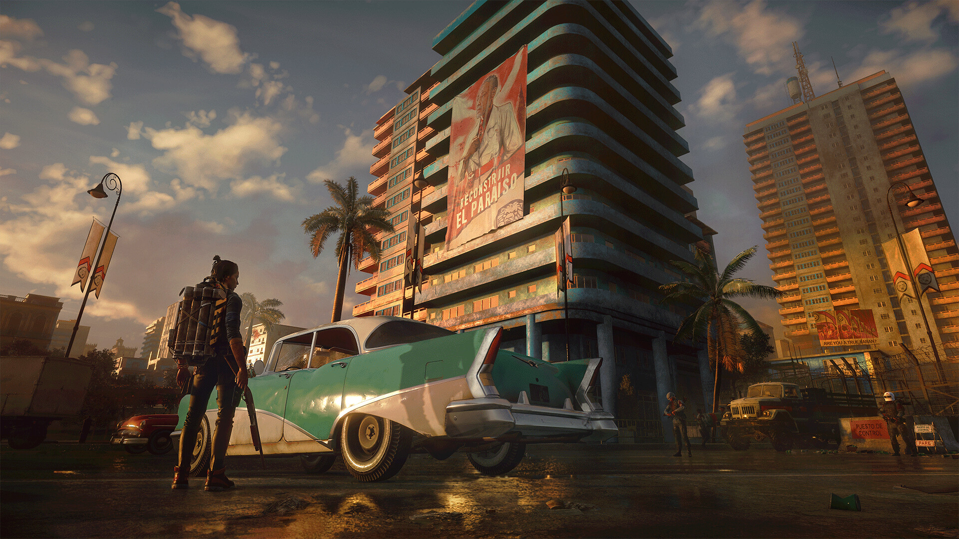 Escena de mundo abierto de Far Cry 6 que ilustra la confianza de los jugadores en Ubisoft y el rechazo tecnológico