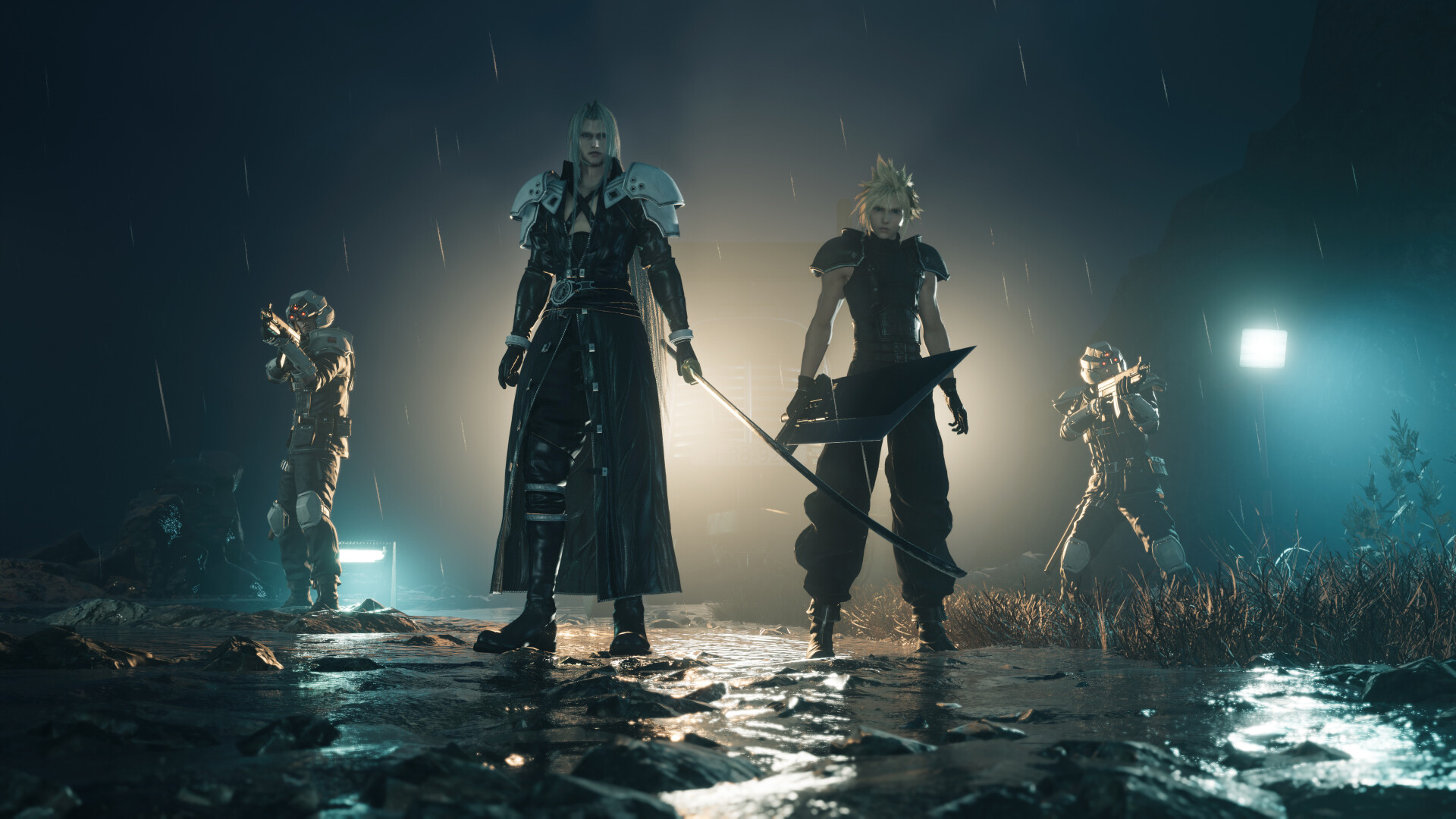 Miembros del grupo de FINAL FANTASY VII REBIRTH explorando en PC