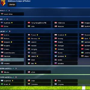 Football Manager Touch 2018 - Países