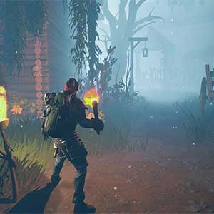 Frozen Flame - sosteniendo una antorcha