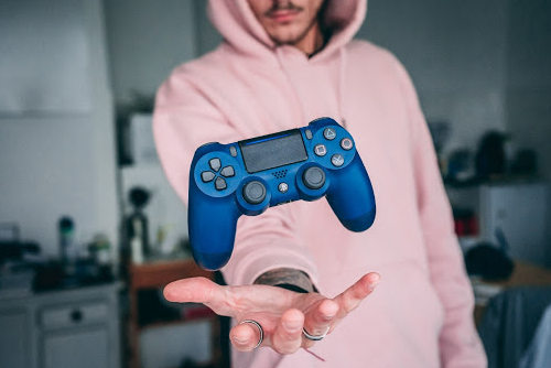gamer with controller