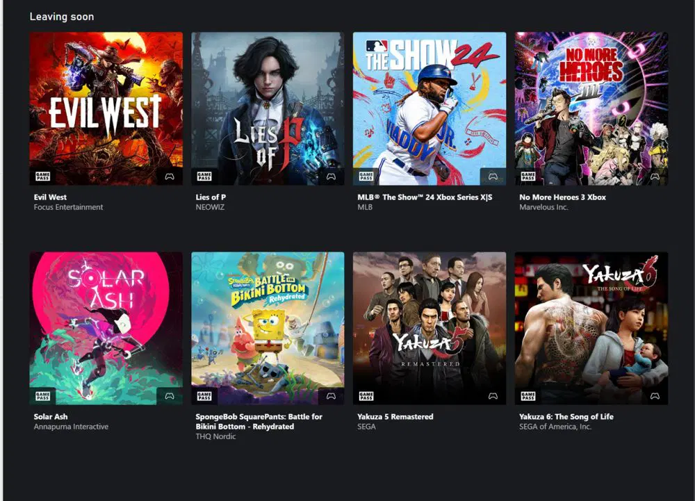Wave 1 Xbox Game Pass Marzo 2025
