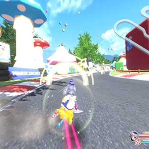 corriendo en una pista de carreras