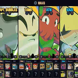 Guts ’N Goals Pantalla De Selección De Personajes