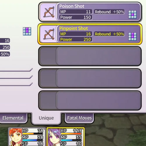 Infinite Links - Habilidades únicas