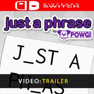 Just a Phrase by POWGI Nintendo Switch Prices Digital or Box Edition
