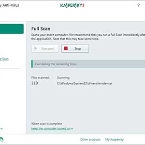 Kaspersky Anti-Virus Escaneando