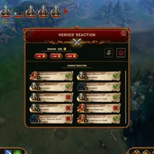 Lessaria: Fantasy Kingdom Sim - Reacción de los Héroes