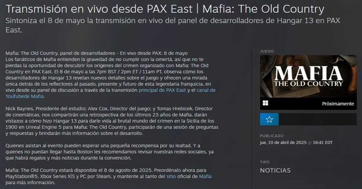 Mafia The Old Country Leak