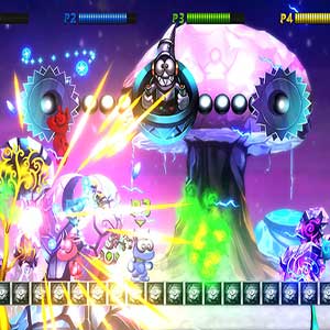 dispara bolas de energía en una onda