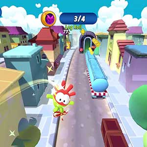 Om Nom Run - Rollo de troncos