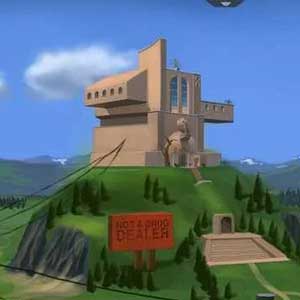 Casa en la cima de la montaña