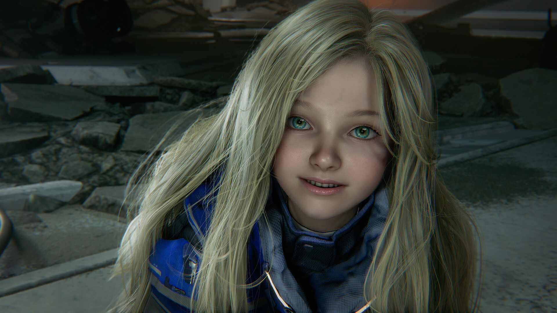 Escena de gameplay de PRAGMATA mostrando combate puzzle sci-fi de Capcom