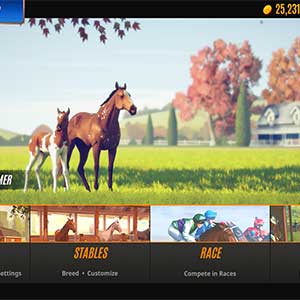 Rival Stars Horse Racing Menú Principal