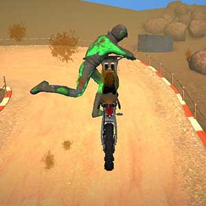 Montar en la bicicleta mientras se está en el aire