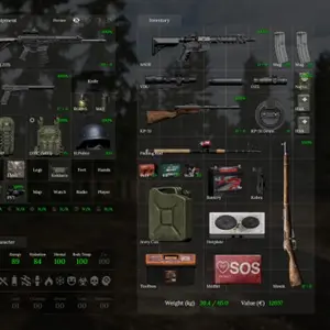 Road to Vostok - Inventario