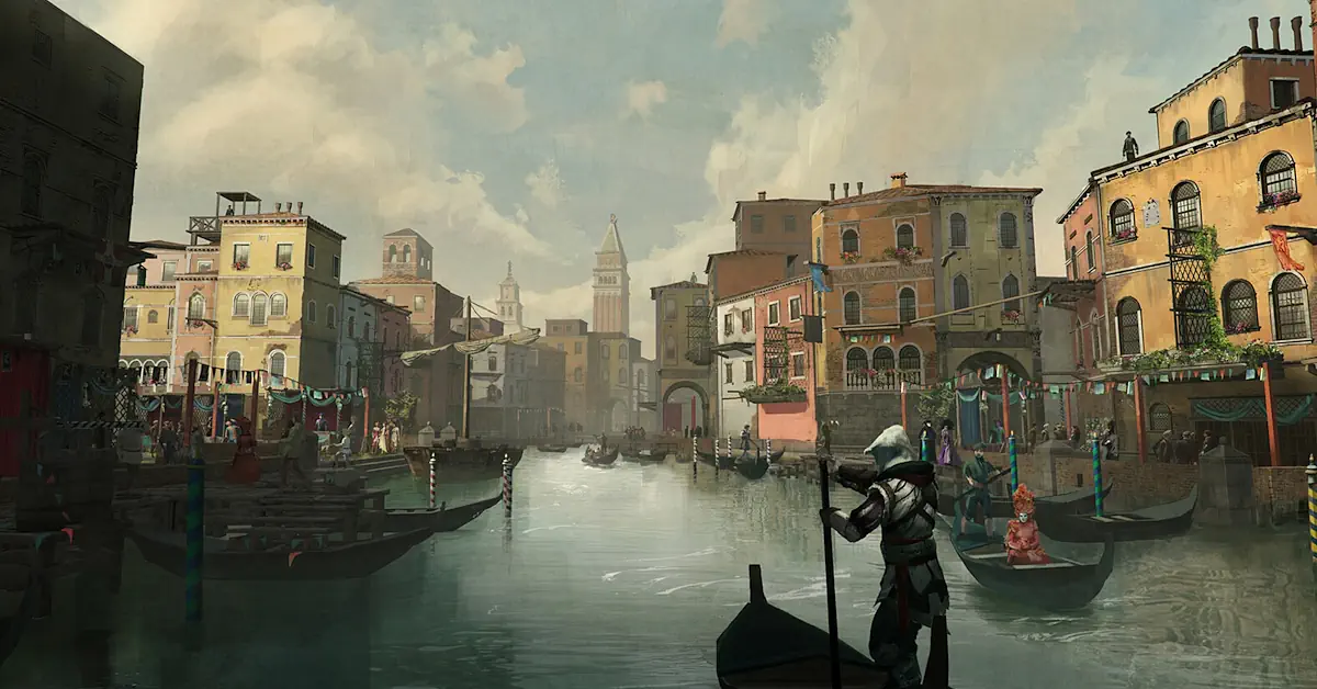Ezio Auditore en un remake hiperrealista de Venecia en UE5
