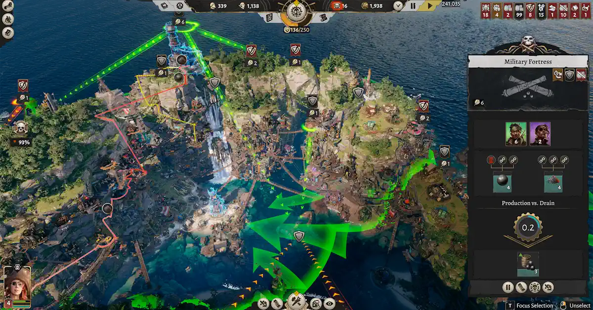 Corsair Cove exige una expansión vertical a través de escarpadas paredes rocosas