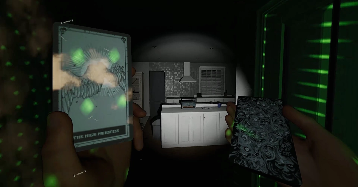 La icónica nueva configuración de equipo de caza de Phasmophobia en una habitación poco iluminada La icónica nueva configuración de equipo de caza de Phasmophobia en una habitación poco iluminada