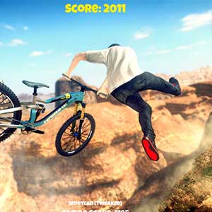 A un lado de la bicicleta