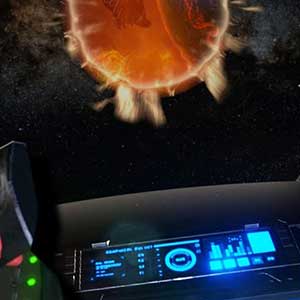 Vista de la bola de fuego desde la nave espacial