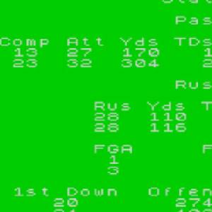 Speed NFL - Estadísticas