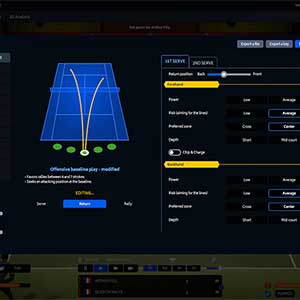 Tennis Manager 2023 - Plan de Juego