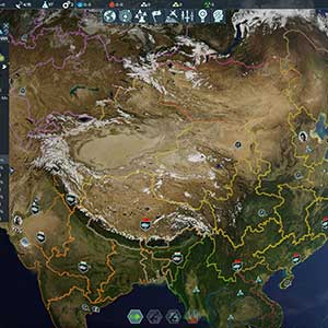 Terra Invicta - Vista del satélite de China