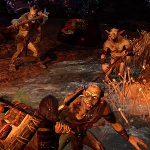 The Lord of the Rings Return to Moria Luchando contra Orcos