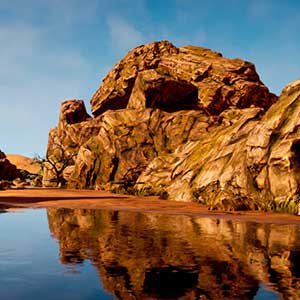 Río pacífico de Jordania