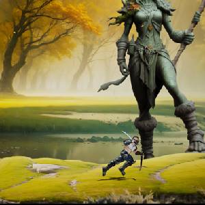 Thunderblade Saga Estatua Gigante