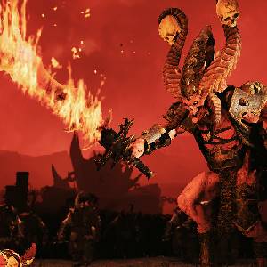 Total War WARHAMMER 3 Skulltaker Omens of Destruction Espada Flamígera