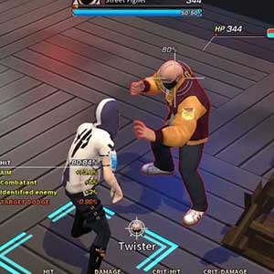 Lucha de puños contra el enemigo