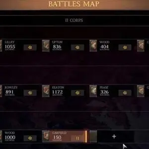 Ultimate General: Civil War - Mapa de Planificación de Batalla