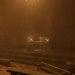 Village of the Curse - Iglesia iluminada por velas
