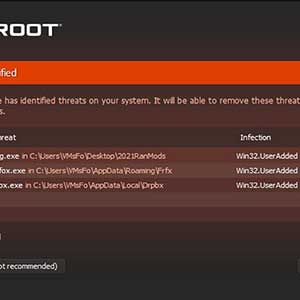 Webroot SecureAnywhere AntiVirus - Amenazas