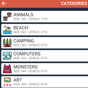 Word Crack Plus - Categorías